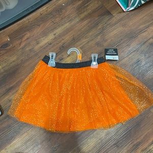 NWT Girl’s Orange Sparkly Halloween Tutu